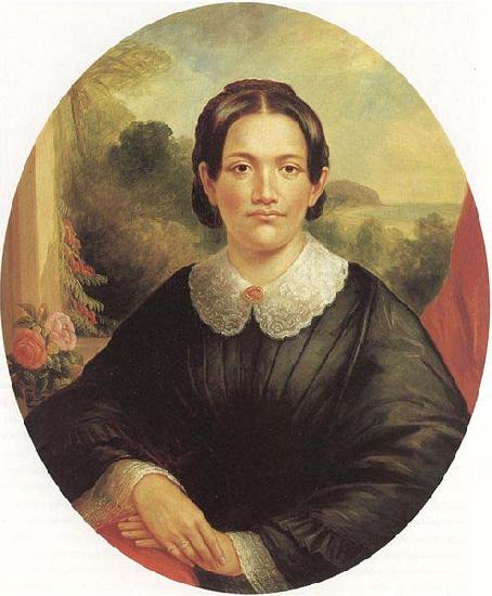 John Mix Stanley Portrait of Mrs. Benjamin Pitman oil painting image